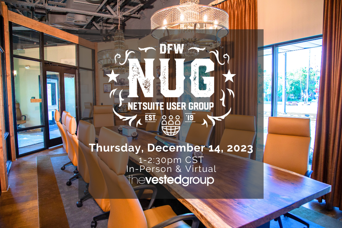 NetSuite User Group Dallas DFW Texas